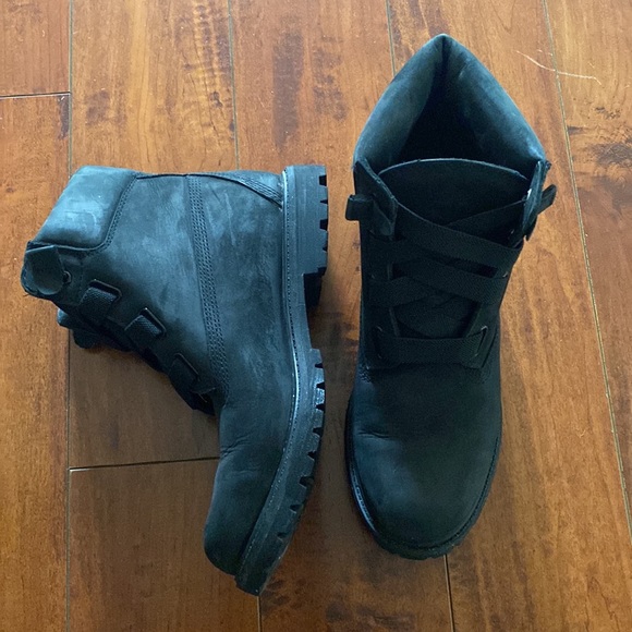 ** Timberland Premium Waterproof Convenience Boots Black Nubuck Women’s 9 - Picture 3 of 8